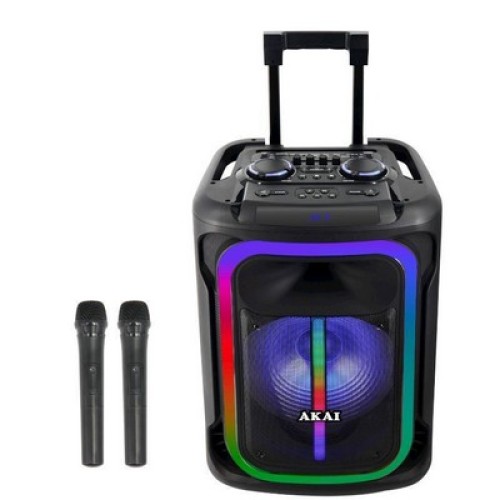 ΦΟΡΗΤΟ ΗΧΕΙΟ AKAI ABTS-15 VOLCANO PRO BLUETOOTH KARAOKE ΜΕ 2 ΑΣΥΡΜΑΤΑ ΜΙΚΡΟΦΩΝΑ